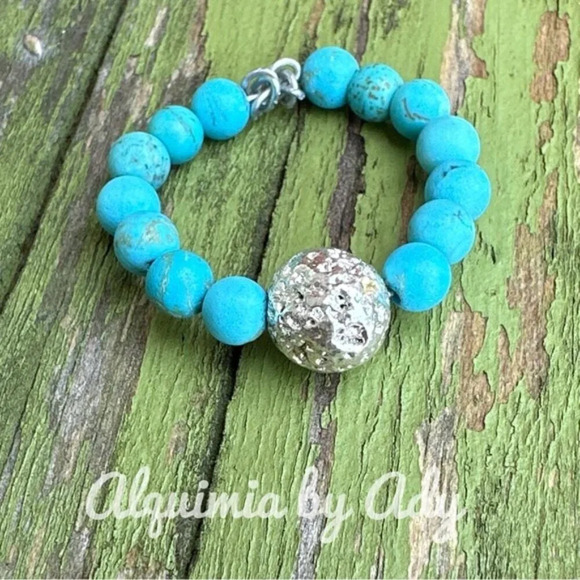 Alquimia by Ady Turquoise and Silver Ring - Picture 2 of 7